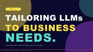 Fine-Tuning, RAG & MCP — The 3 Ways to Customize an LLM | AI Series Part 16