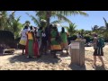 Isla Roatan Honduras Island Caribbean Drum Band Playing On Beach