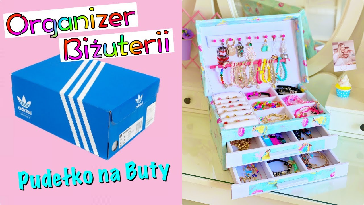 DIY - Jak zrobić Organizer na Biżuterię z odpadów Pudełka po Butach