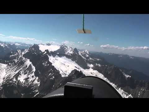 Segelfliegen Zugspitze Anflug von Innsbruck kommend