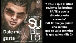 Subelo farruko ft.  2014 nuevo (letra)