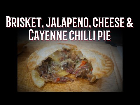 Beef brisket, jalapeno, cheese and cayenne chilli pie - cheap and easy to make