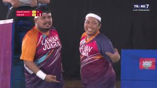 Download lagu Taufik Hidayat VS Trigger (Marshel, Rigen, Jegel) Bulu Tangkis | siapa takut | Set Pertama mp3