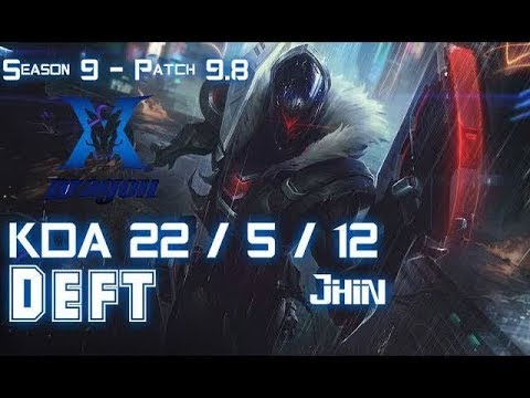 KZ Deft JHIN vs EZREAL ADC - Patch 9.8 KR Ranked