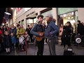Allie Sherlock raps during 'Girls Like You' with Padraig Cahill (Maroon 5)