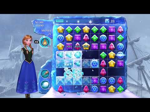 Frozen Free Fall: Snowball Fight Level 256 Walkthrough, No Power Ups