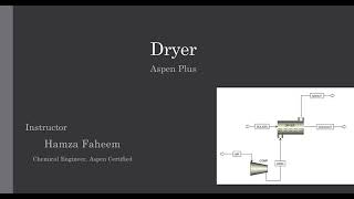 Simulation of Convective Dryer || Aspen Plus
