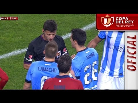 Expulsión de Camacho en el Málaga CF - Osasuna