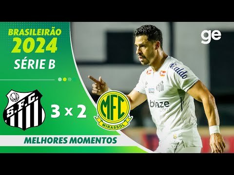 Gols e lances de Santos x Mirassol