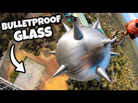 444kg Savage Wrecking Ball Vs. Bulletproof Glass from 45m @ 13,000fps!