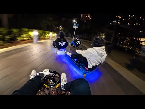 POV DRIFT karts in the city vs SECURITY