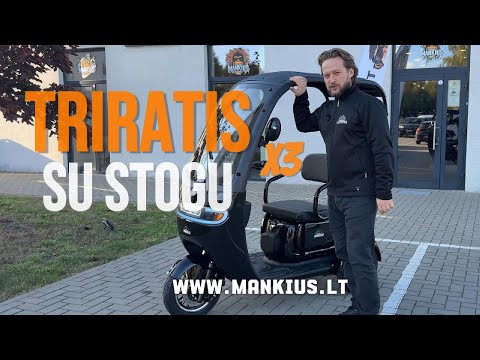 Elektrinis Triratis x3 su stogu