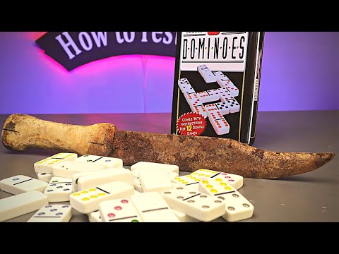 Hunting Knife Restoration - I Made A Handle From Duminoes (Satisfying Videos)