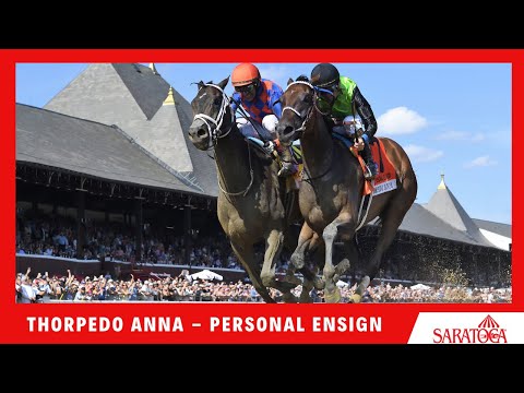 Thorpedo Anna wins the Personal Ensign in a thrilling photo finish!