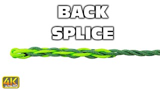 How To Tie The Back Splice In Twisted Rope (4k UHD) #knottying