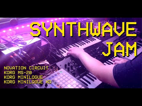 LIVE SYNTHWAVE on Novation Circuit, Korg Minilogue, Minilogue XD & MS-20 // "Highways & Heatwaves"