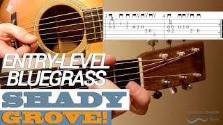 Shady Grove | Great BEGINNER Bluegrass Guitar with TAB