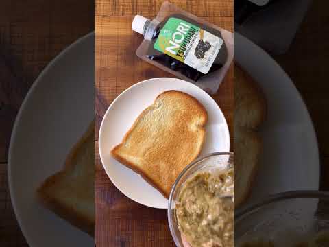 Tuna and Mayo Toast with Japanese Nori Tsukudani Simmered Seaweed Paste