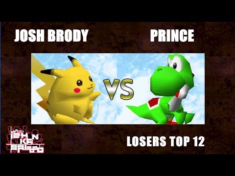 Kansai 2020 Losers Top 12 - Prince (Yoshi) Vs. Josh Brody (Pikachu) Super Smash Bros - SSB64
