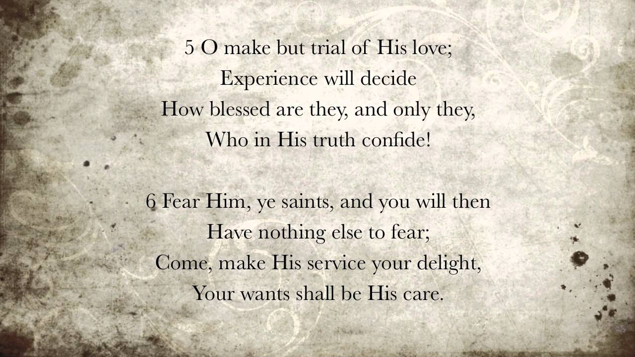 Through all the changing scenes of life