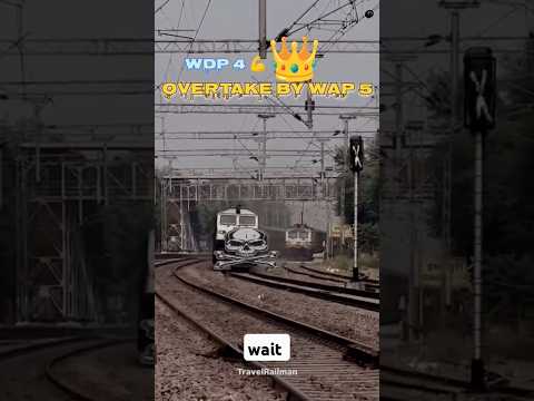 WDP 4 Overtake By 🫡WAP 5 😍 Indian Railway #indianrailway #trainstatus