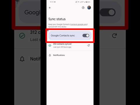 How to sync contacts on your Google Account | Contacts Sync Kaise kare Gmail Account me #shorts​