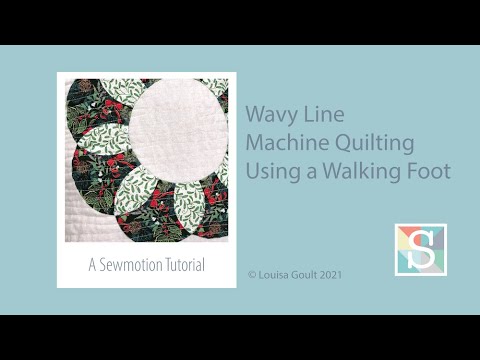 Wavy Line Machine Quilting Video from Sewmotion