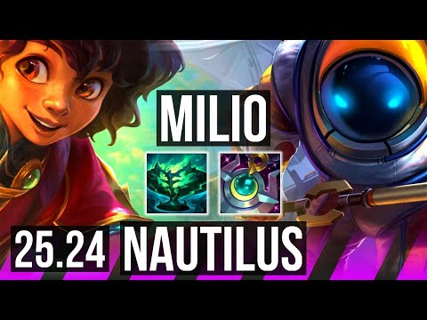 MILIO & Lucian vs NAUTILUS & Miss Fortune (SUP) | EUW Master | 25.24