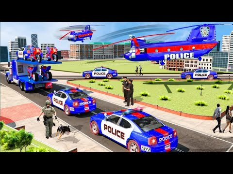 US Police Multi Level Car Transporter Truck 2021‏