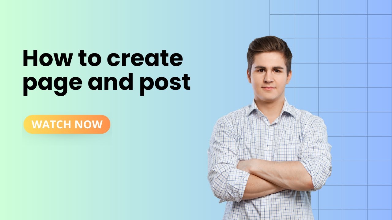how to create page & post