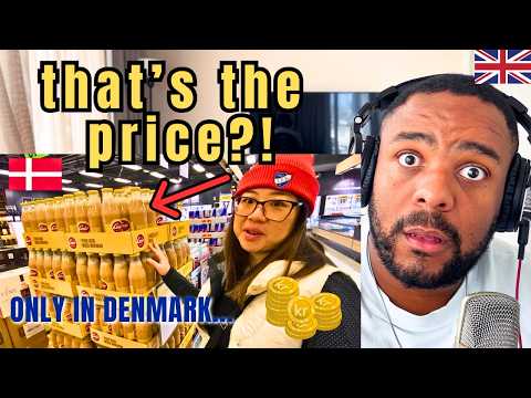 Brit Reacts to Shocked by grocery prices in Denmark! (Full Supermarket Tour) 🇩🇰