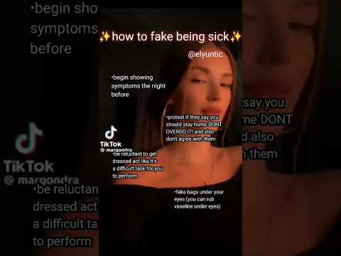 how to fake being sick🩷