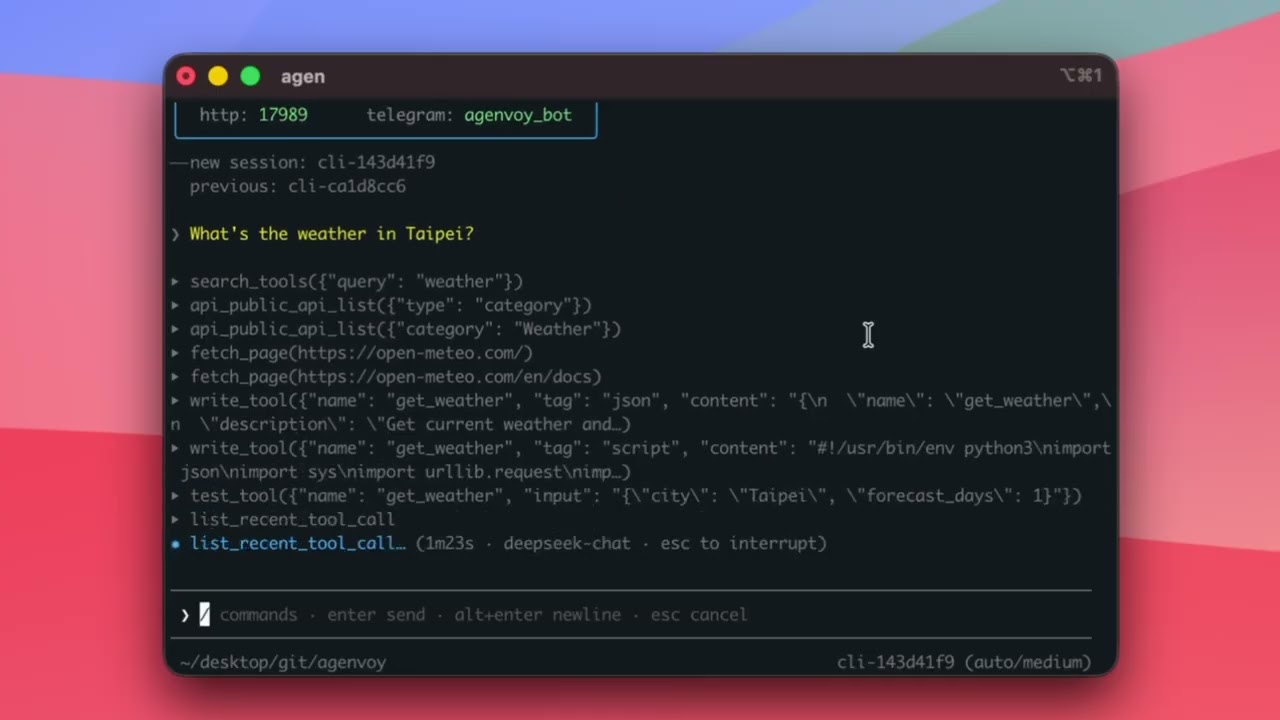 Web Search / Tool Generate demo