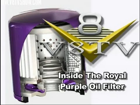 Inside The Royal Purple Synthetic Oil Filter Video V8TV