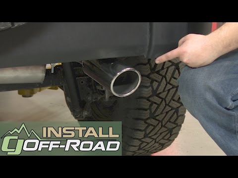 Jeep Wrangler JK Gibson Axle-Back Exhaust 2-1/2" Single W/4" Polished Tip 2007-2018 Installation