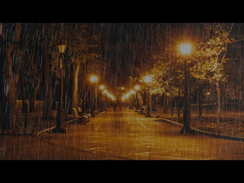 Schlafen sie sofort mit regen & gewittergeräusche die den park nachts bedecken - Regengeräusche