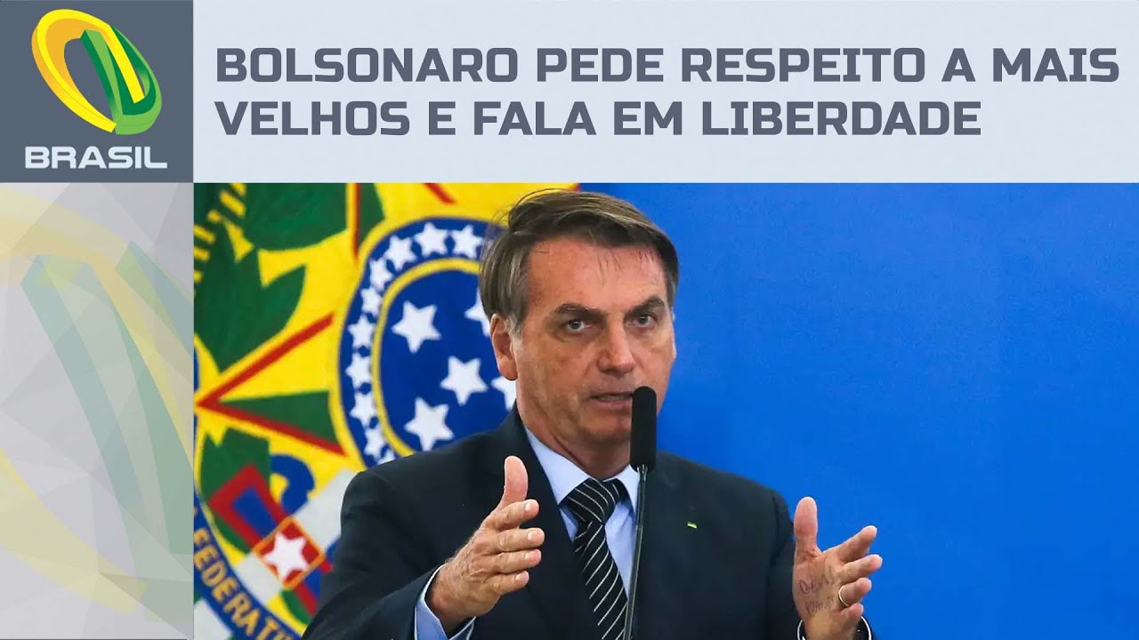 Bolsonaro publica vídeo em que fala sobre liberdade para jovens e pede respeito aos mais velhos