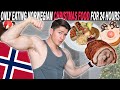 Eating Only Norwegian Christmas Food For 24 Hours | New Year's Resolution