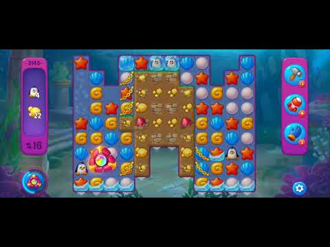 Fishdom Super Hard Level 2145 (with full seashell) & double bombs) @choraelmin