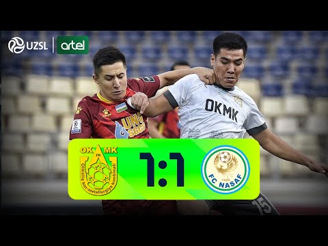 Superliga 26-tur. OKMK - Nasaf bahsida kiritilgan gollar va xavfli vaziyatlar (Highlights)