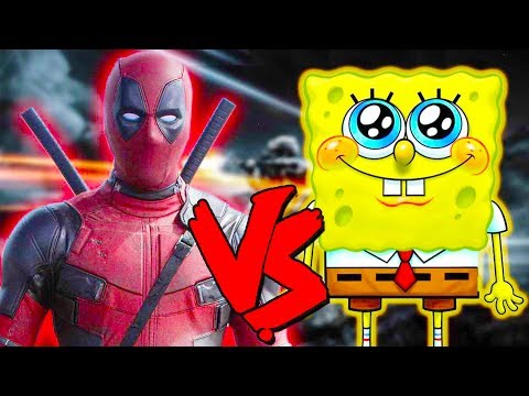 Deadpool Vs SpongeBob Army - Epic Battle - Mortal Kombat Costume Skin Mod