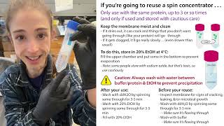 Reusing spin concentrators (centrifugal filters)