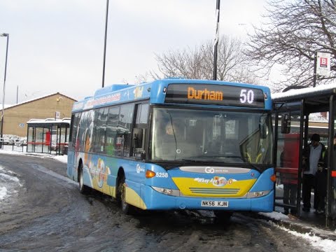 Go North East 5258 NK56KJN on 50 to Durham 20190202 Part 1