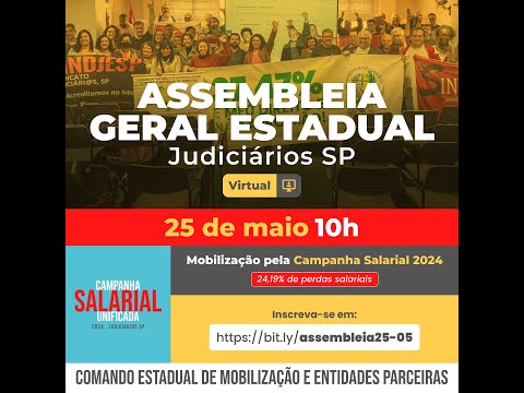 Assembleia Geral Estadual Judiciários SP | 25/05/2024