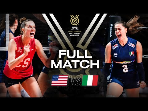 🇺🇸 USA vs 🇮🇹 ITA - Paris 2024 Olympic Qualification Tournament | Full Match - Volleyball