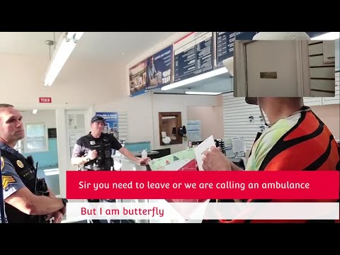 Butterfly boy gets trespassed from the post office