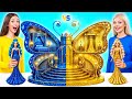 Wir Bauen Ein Erstaunliches Puppenhaus Gold Vs Saphir Challenge Coole Kreative Hacks