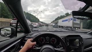 fighting Atlanta traffic on my way to work (2023 Subaru WRX | Binaural Audio | HD POV Drive)