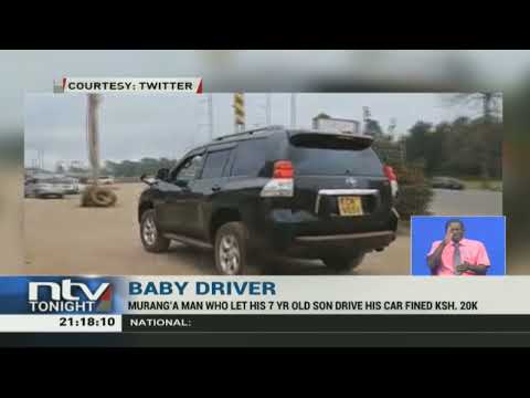 Man fined after video of 7-year-old son driving his vehicle went viral