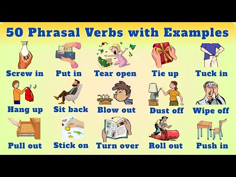 50 Daily Life Phrasal Verbs with Examples | Learn English Phrasal Verbs with Actions and Sentences